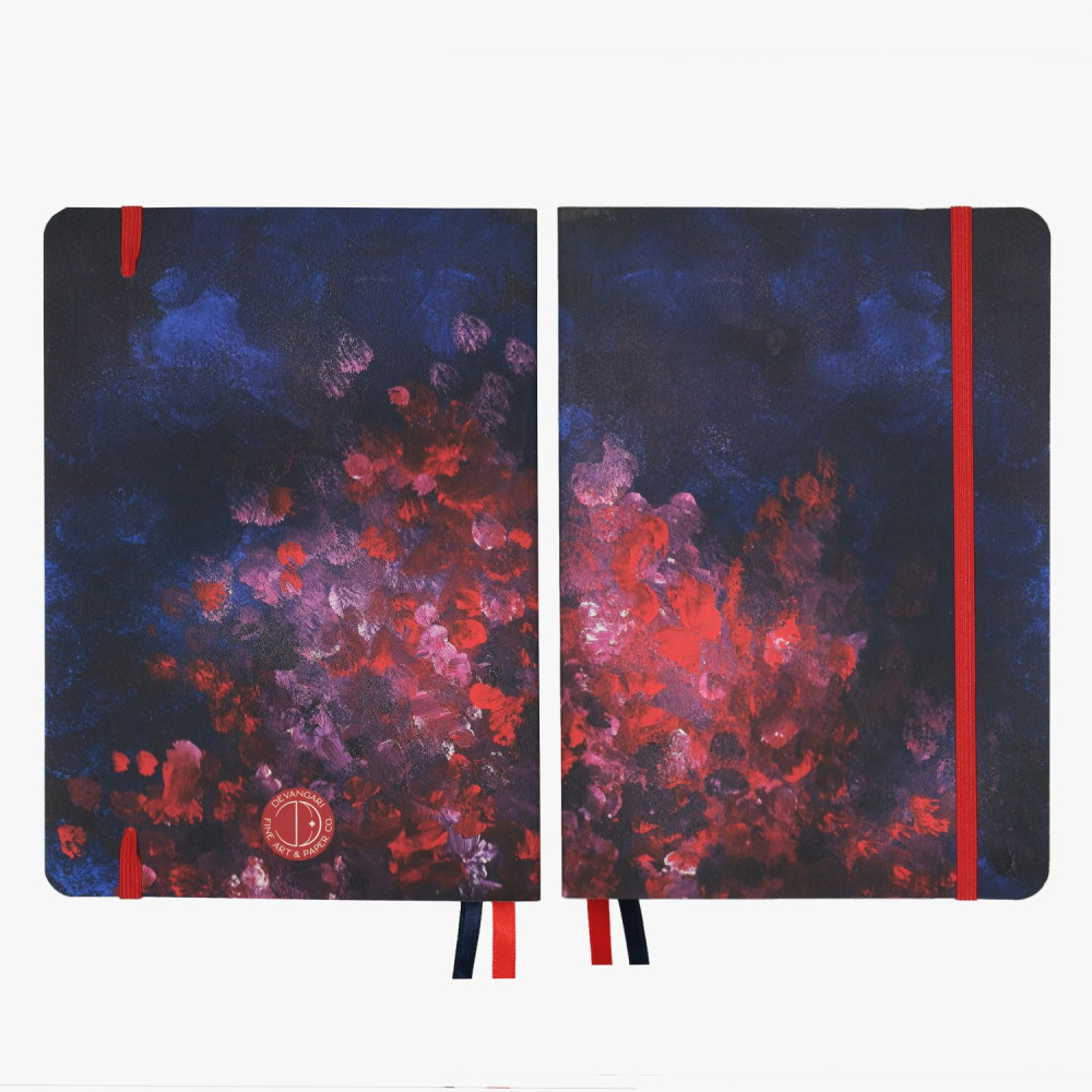 Dotted notebook Fire in the Night A5 - Devangari - softcover, 120 g/m2