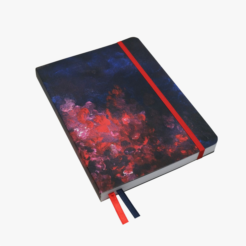 Dotted notebook Fire in the Night A5 - Devangari - softcover, 120 g/m2
