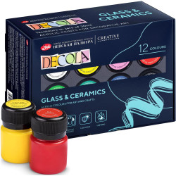 Zestaw farb akrylowych do szkła i ceramiki Decola - St. Petersburg - 12 kolorów x 20 ml