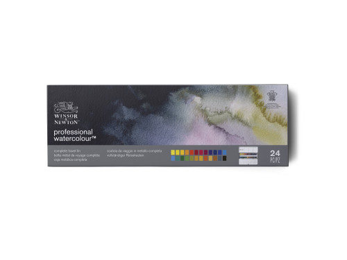 Professional Watercolor half-pans set - Winsor & Newton - 24 pcs.
