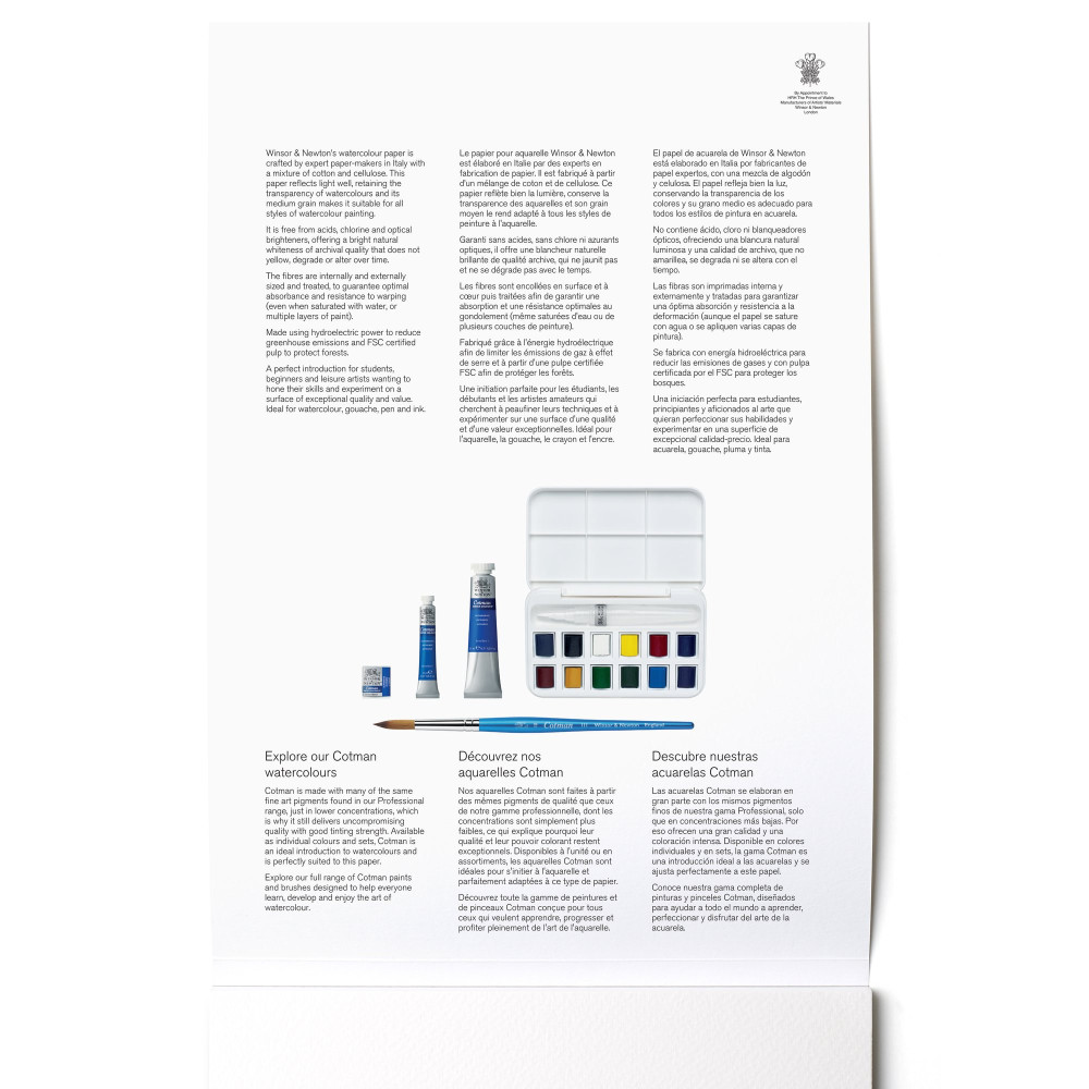 Watercolour paper pad A4 Jumbo - Winsor & Newton - cold press, 300 g, 50 sheets