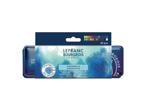Watercolor half-pans set - Lefranc & Bourgeois - 25 pcs.
