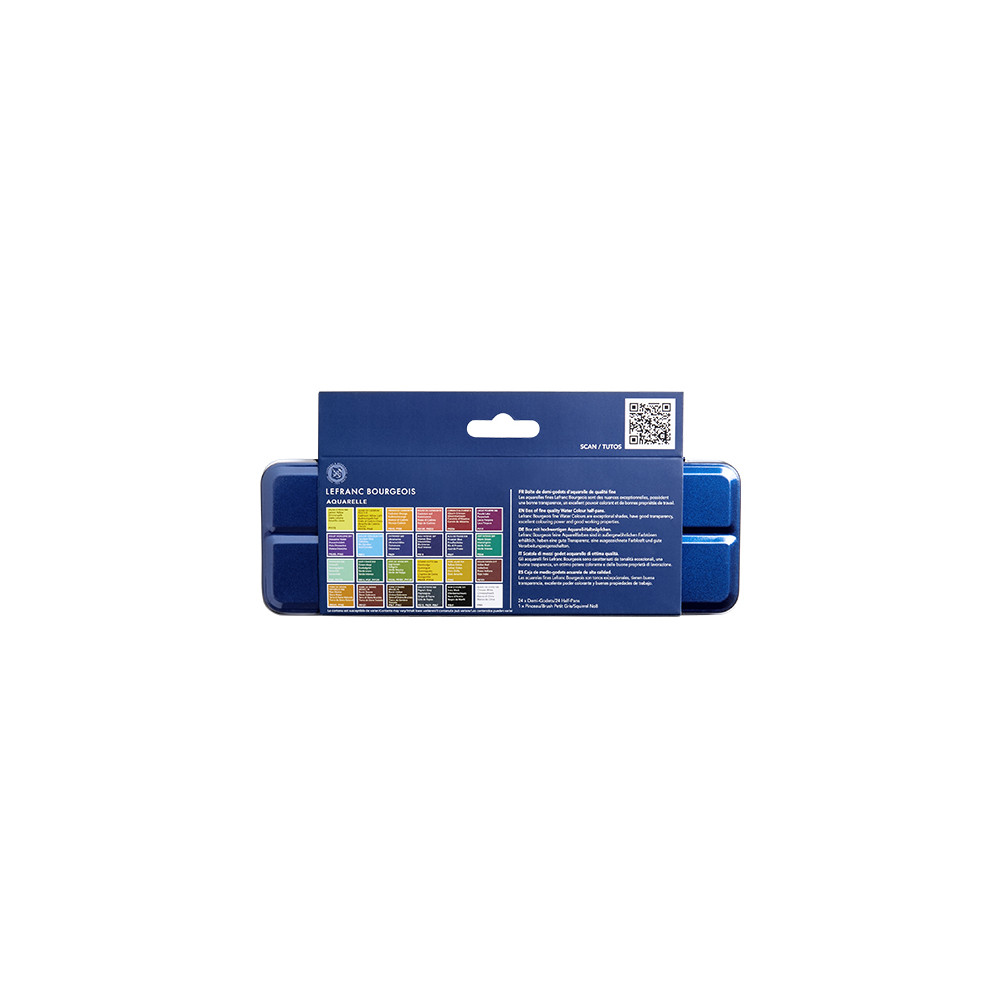 Watercolor half-pans set - Lefranc & Bourgeois - 25 pcs.