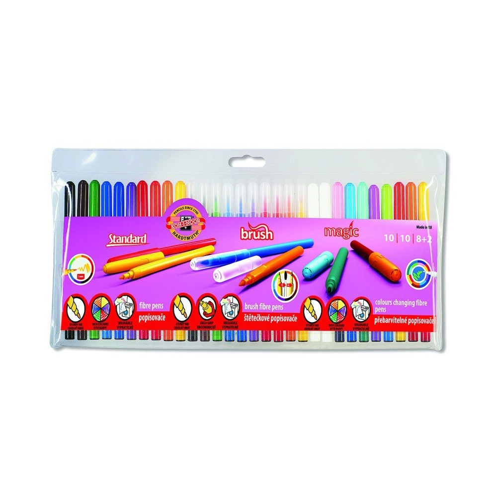 Fibre Pens set - Koh-I-Noor - 30 colors