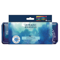 Watercolor half-pans set - Lefranc & Bourgeois - 41 pcs.
