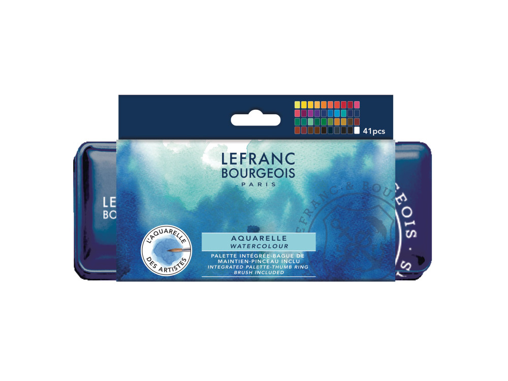 Watercolor half-pans set - Lefranc & Bourgeois - 41 pcs.