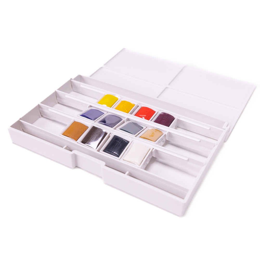 Watercolor half-pans set - Lefranc & Bourgeois - 12 pcs.