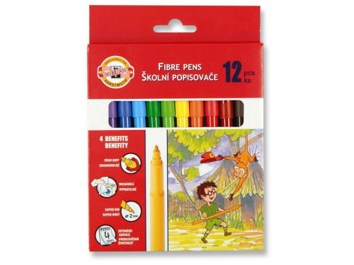Set of Fibre Pens Koh-I-Noor 12 pcs