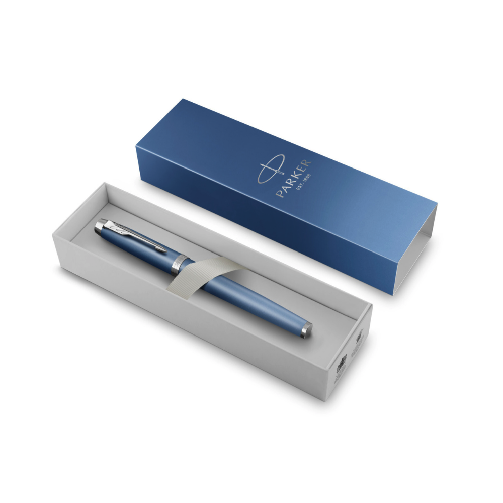Pióro wieczne IM Rituals z etui - Parker - Blue & Gold Trim, F