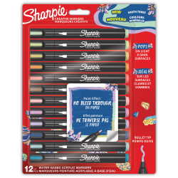 Zestaw markerów akrylowych Kolory Ziemi - Sharpie - 2,5 mm, 12 szt.