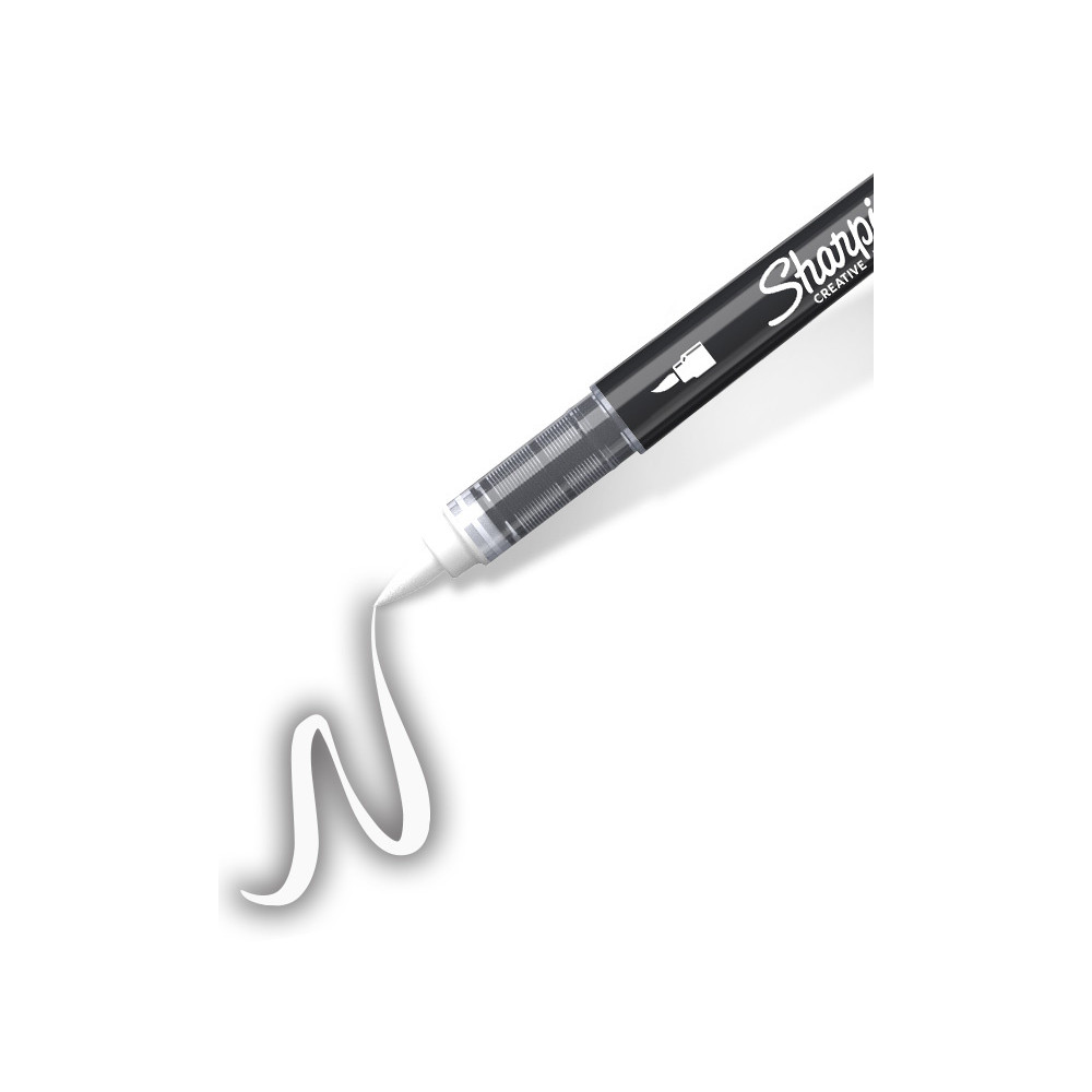 Marker akrylowy pędzelkowy Brush - Sharpie - White