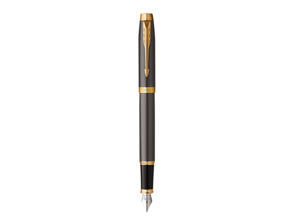 Pióro wieczne IM w etui - Parker - Grey Core & Gold Trim, F