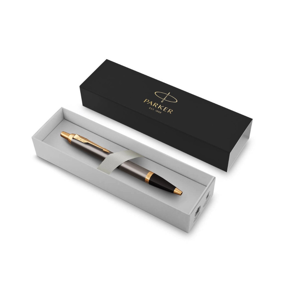 Ballpoint pen IM - Parker - Grey Core & Gold Trim
