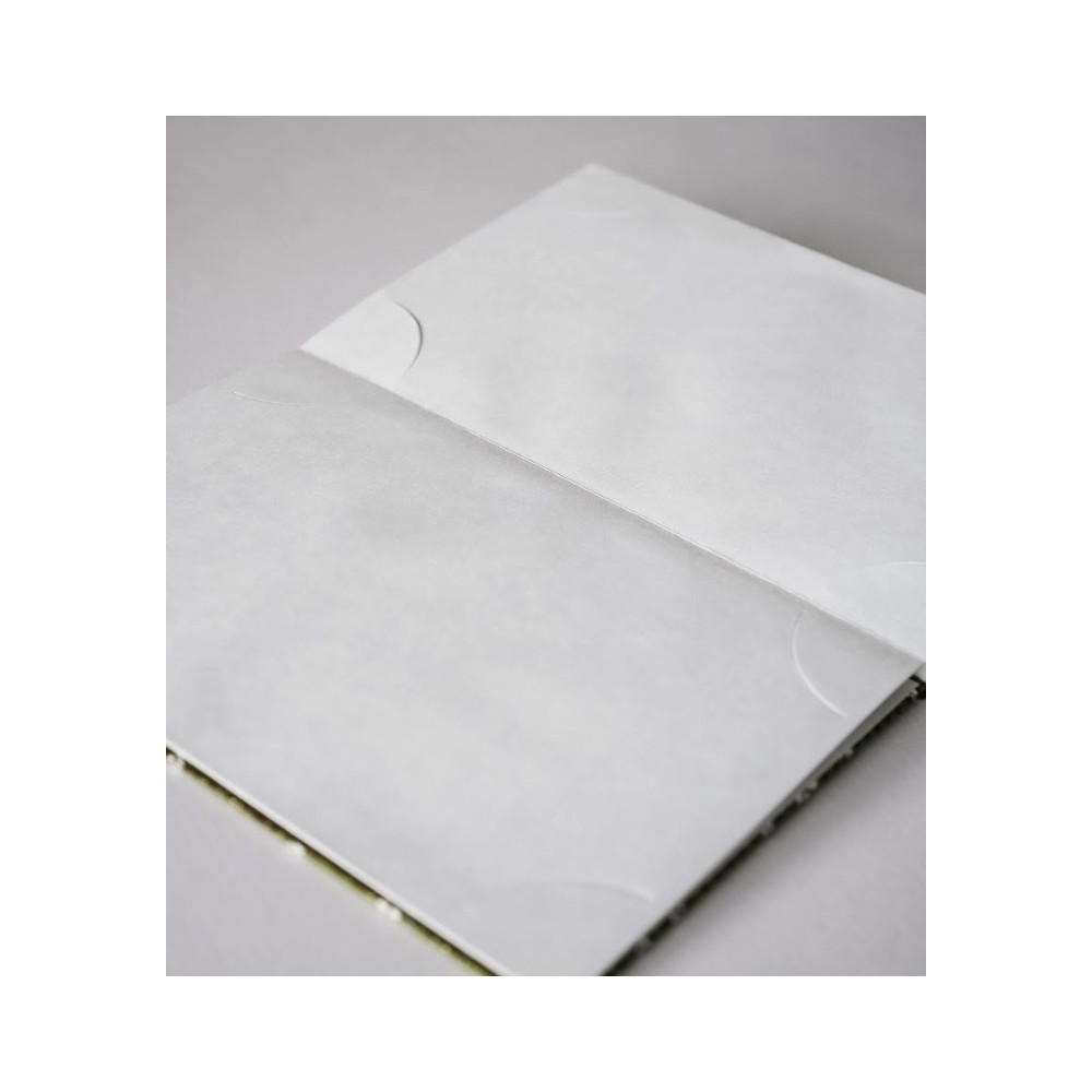 Accordion notebook Goshuincho 12,5 × 18 cm - Kuretake - Green, hardcover, 95 g/m²