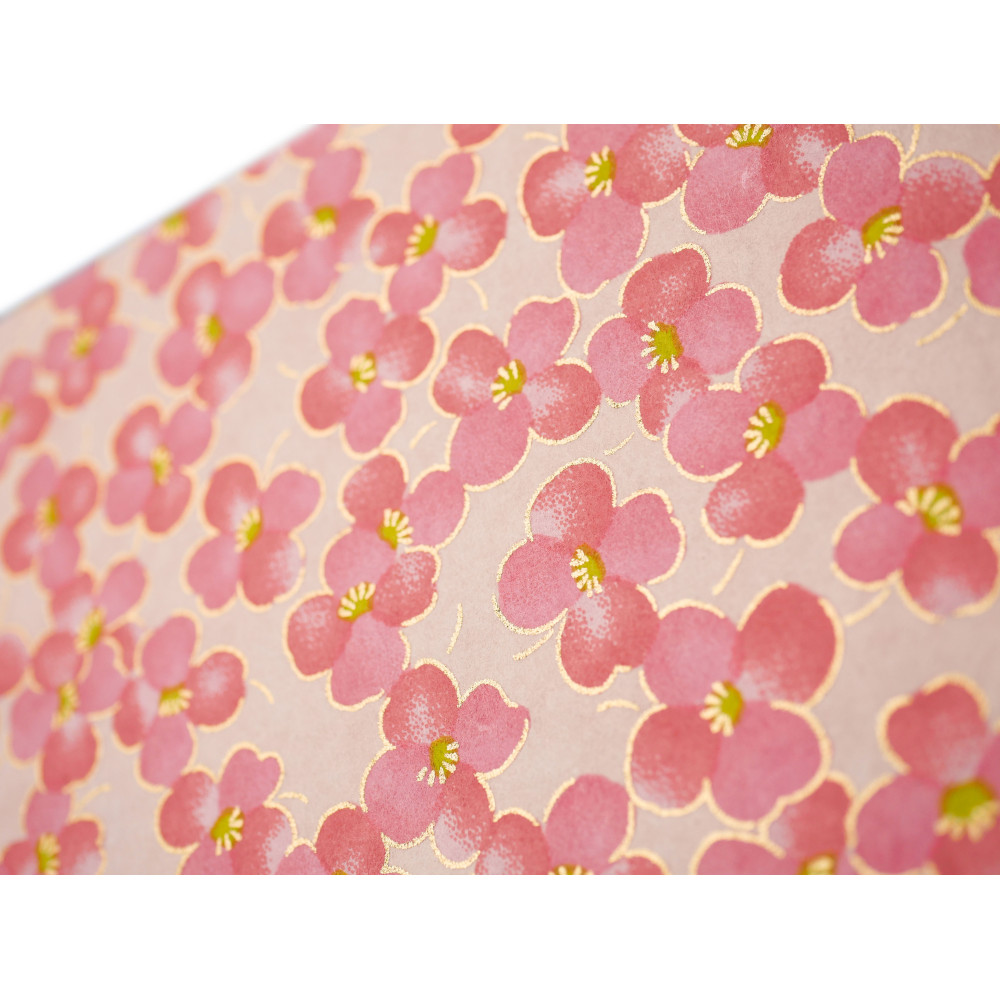 Accordion notebook Goshuincho 12,5 × 18 cm - Kuretake - Pink, hardcover, 95 g/m²
