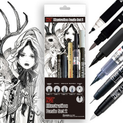 Illustration Basic Set 2 Inktober 2025 - Kuretake - 5 pcs.
