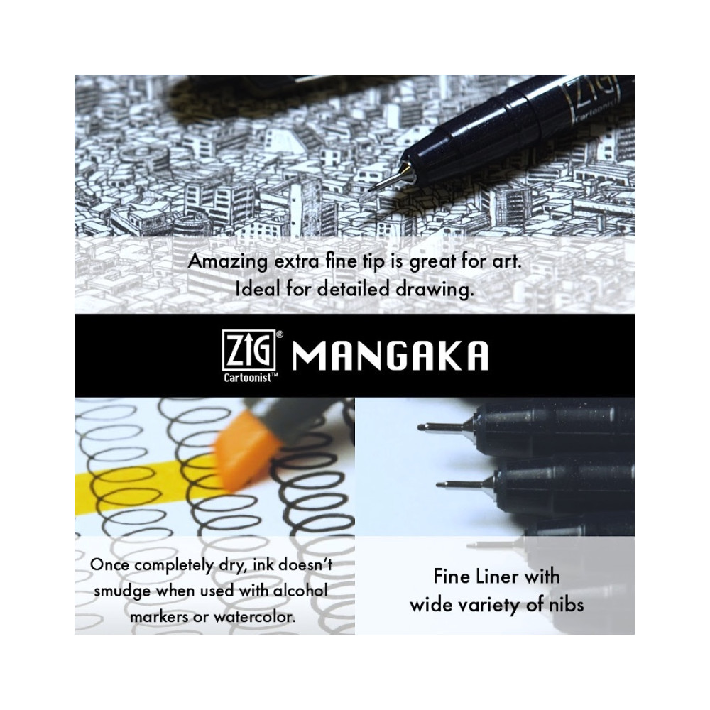 Zestaw do ilustracji Illustration Basic Set 2 Inktober 2025 - Kuretake - 5 szt.