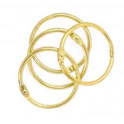 Metal Rings - gold, 32 mm, 4 pcs