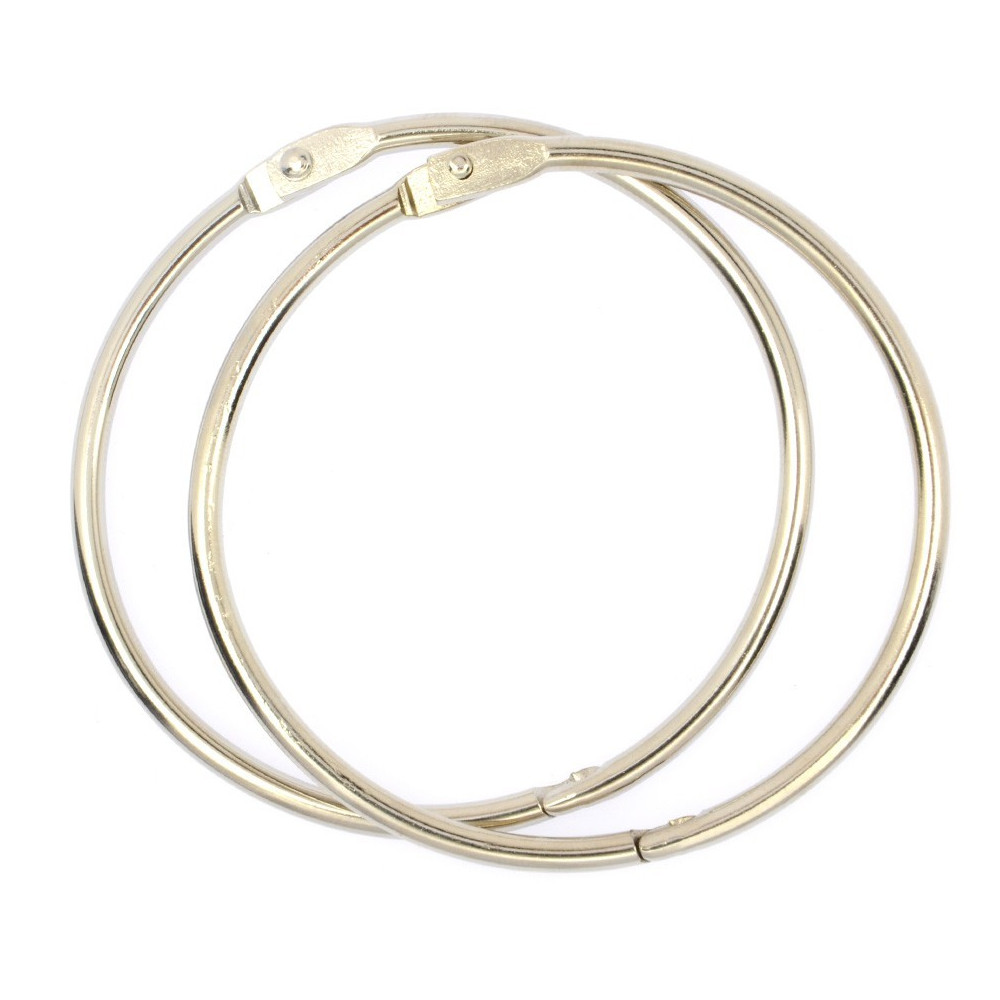 Metal Rings - silver, 63 mm, 2 pcs