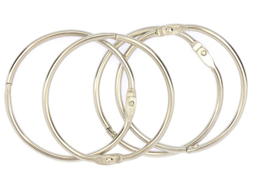 Metal Rings - silver, 50 mm, 4 pcs