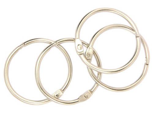 Metal Rings - silver, 32 mm, 4 pcs