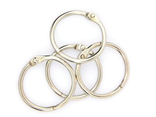 Metal Rings - silver, 25 mm, 4 pcs