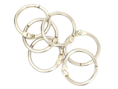 Metal Rings - silver, 14 mm, 6 pcs