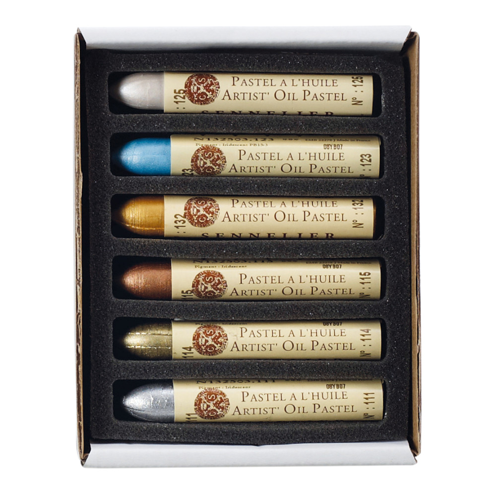 Set of Iridescent Artist' Oil Pastels - Sennelier - 6 pcs.