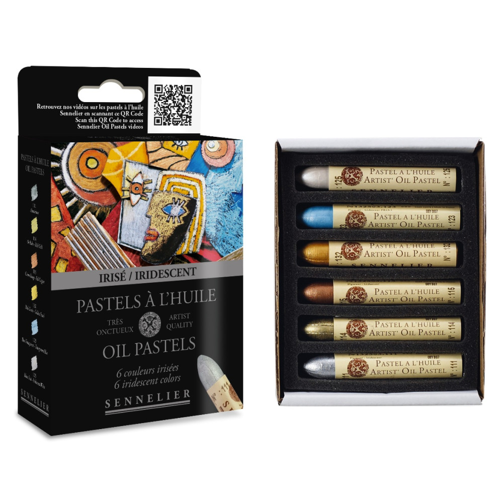 Set of Iridescent Artist' Oil Pastels - Sennelier - 6 pcs.