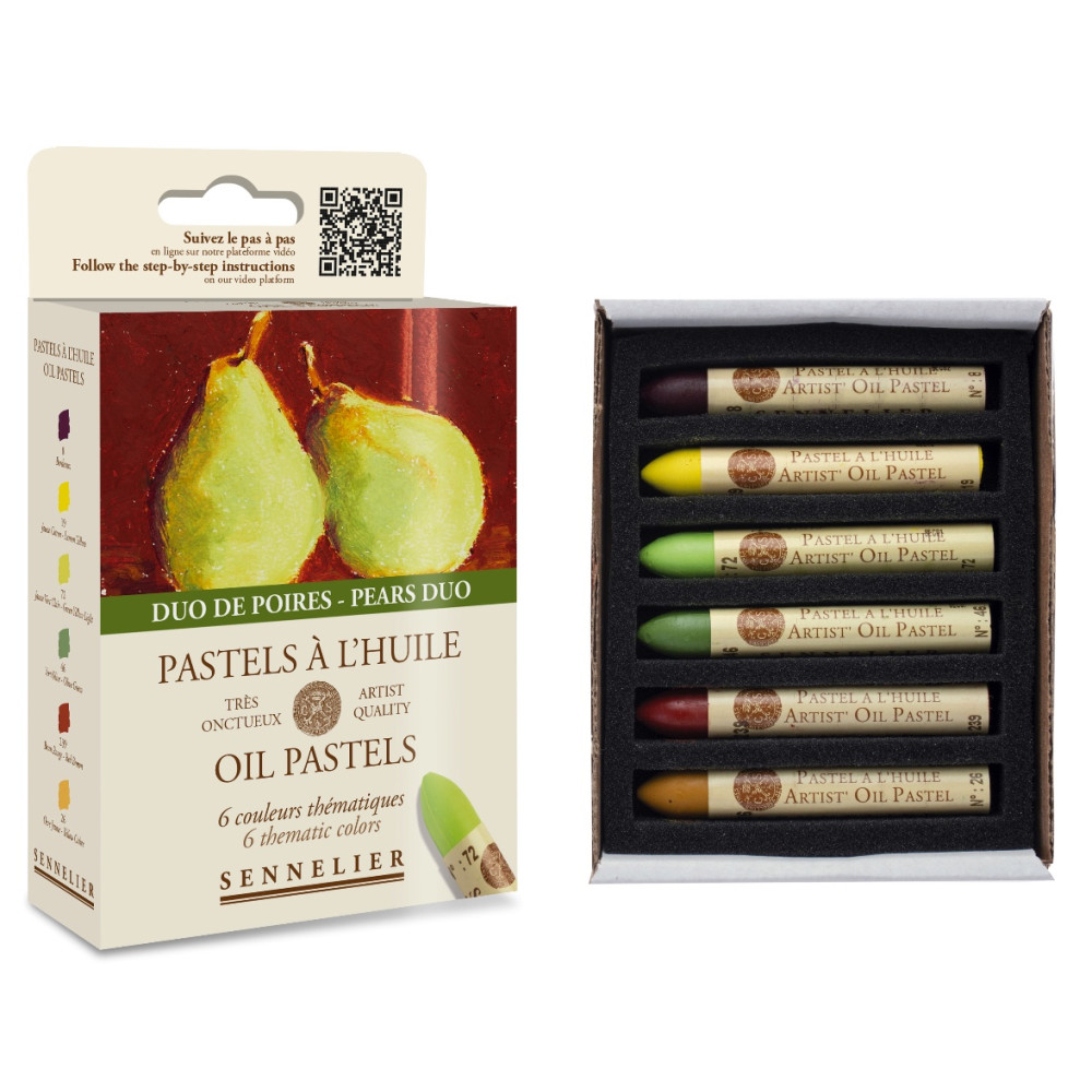 Set of Pears Duo Artist' Oil Pastels - Sennelier - 6 pcs.
