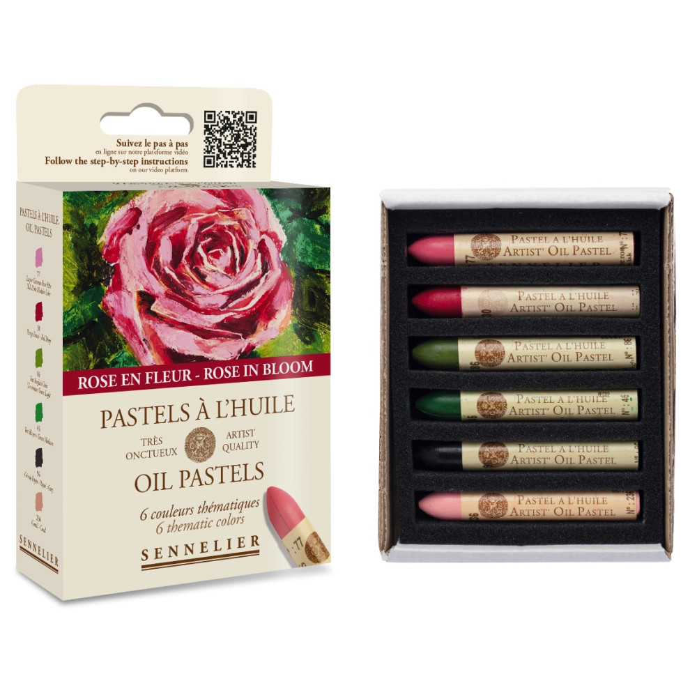 Set of Rose in Bloom Artist' Oil Pastels - Sennelier - 6 pcs.