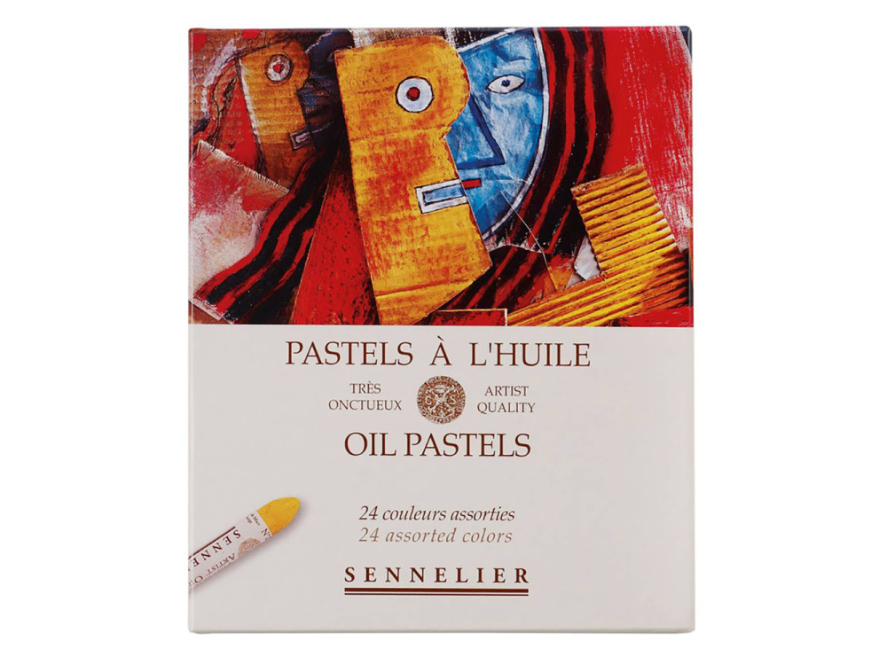 Set of Assorted Colors Artist' Oil Pastels - Sennelier - 24 pcs.