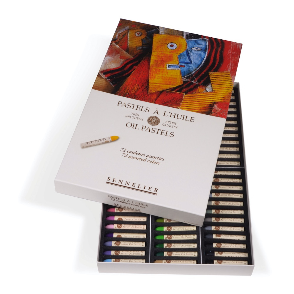 Set of Assorted Colors Artist' Oil Pastels - Sennelier - 72 pcs.