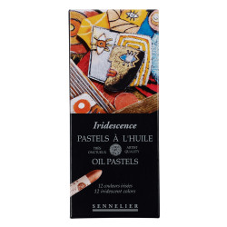 Set of Iridescent Artist' Oil Pastels - Sennelier - 12 pcs.