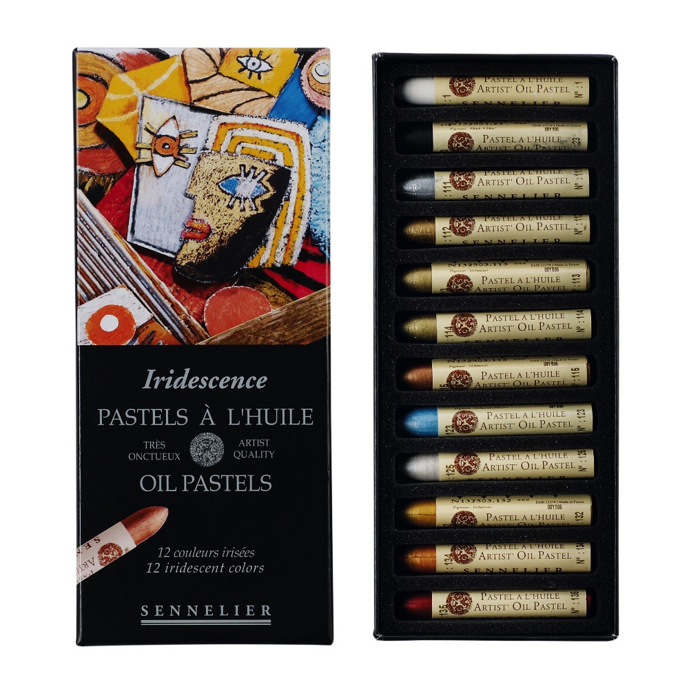 Set of Iridescent Artist' Oil Pastels - Sennelier - 12 pcs.