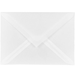 Cleartrans transparent envelope 110 g - C6, White