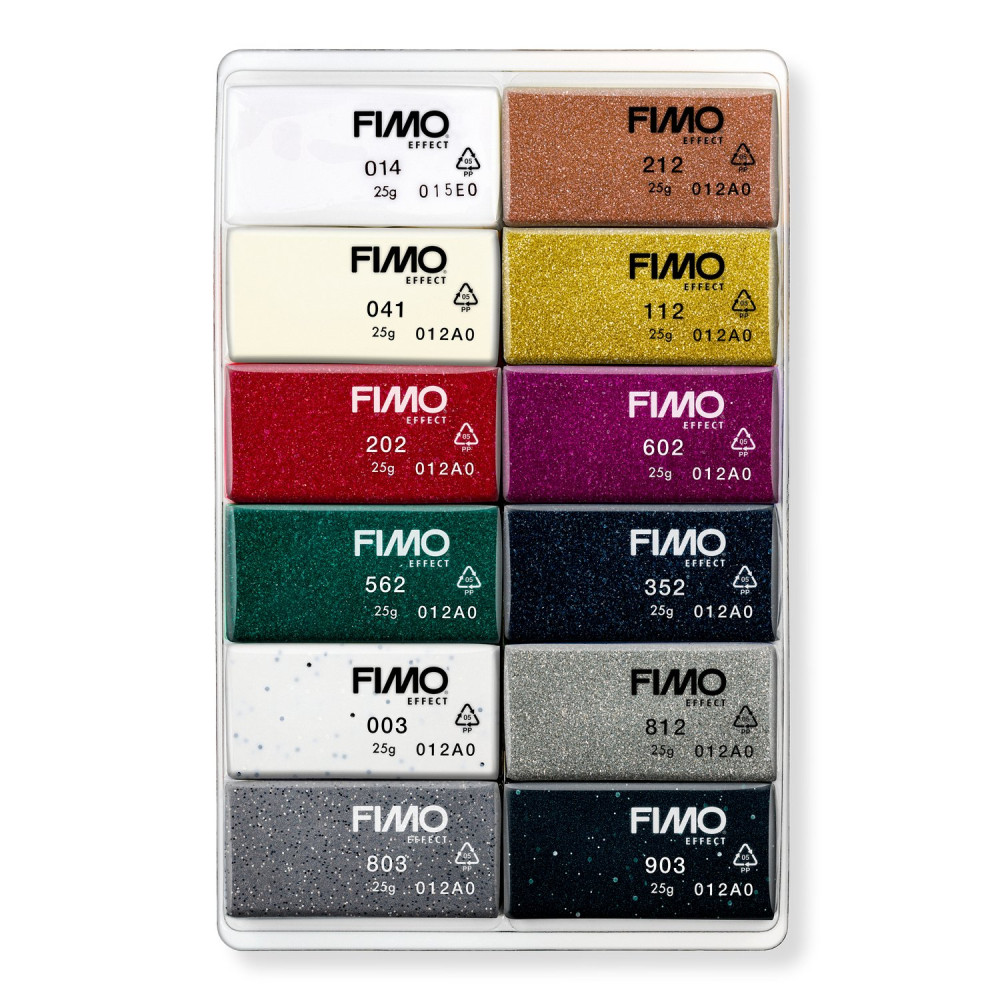 Set of Fimo Effect modelling clay - Staedtler - 12 colors x 25 g