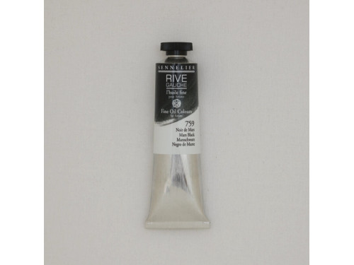 Farba olejna Rive Gauche - Sennelier - 759, Mars Black, 40 ml