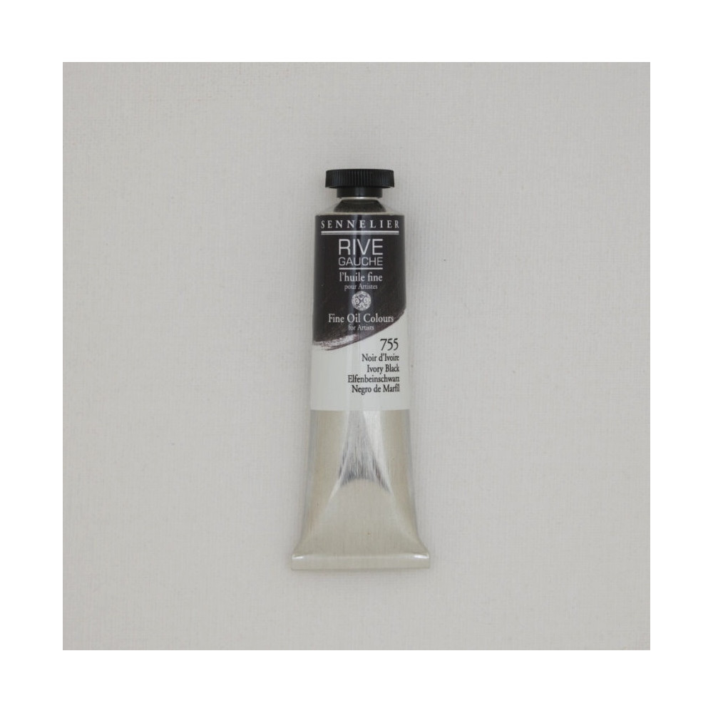 Farba olejna Rive Gauche - Sennelier - 755, Ivory Black, 40 ml