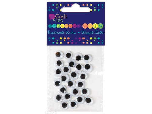 Wiggle eyes - round, 10 mm, 24 pcs.