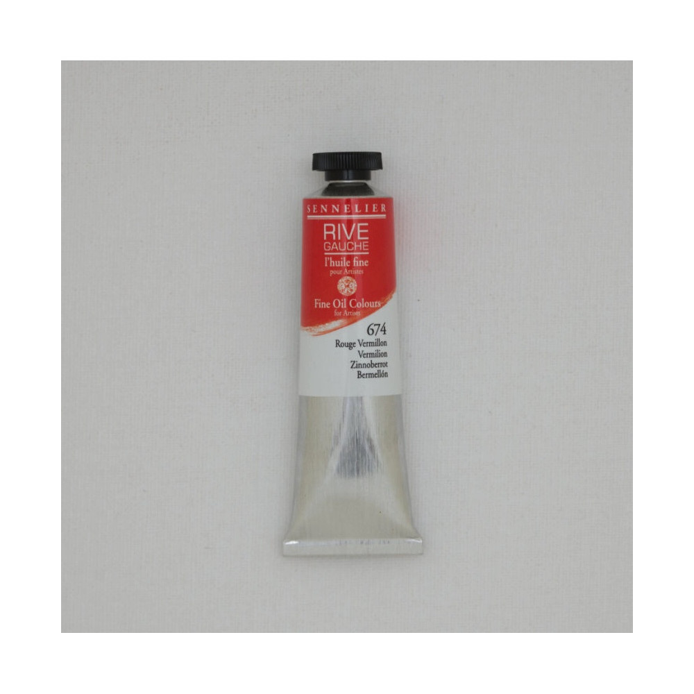 Farba olejna Rive Gauche - Sennelier - 674, Vermilion, 40 ml