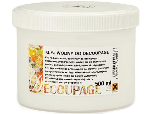 Klej wodny do decoupage - Renesans - 500 ml