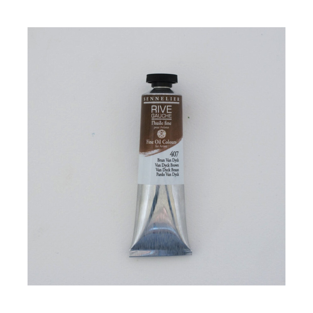 Rive Gauche fine oil paint - Sennelier - 407, Van Dyck Brown, 40 ml