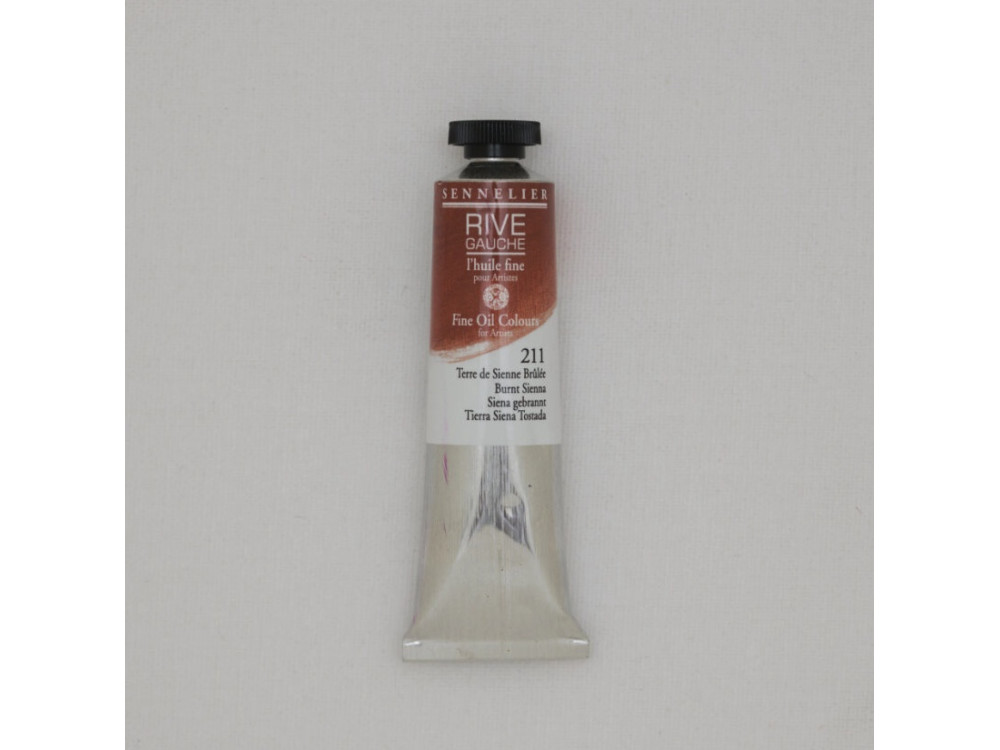 Rive Gauche fine oil paint - Sennelier - 211, Burnt Sienna, 40 ml