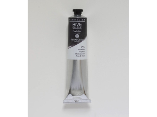 Rive Gauche fine oil paint - Sennelier - 755, Ivory Black, 200 ml