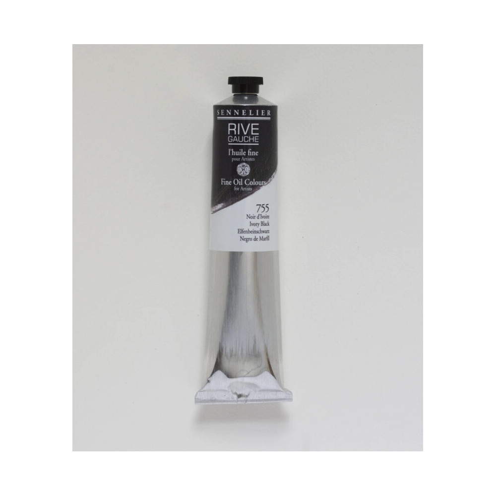 Farba olejna Rive Gauche - Sennelier - 755, Ivory Black, 200 ml