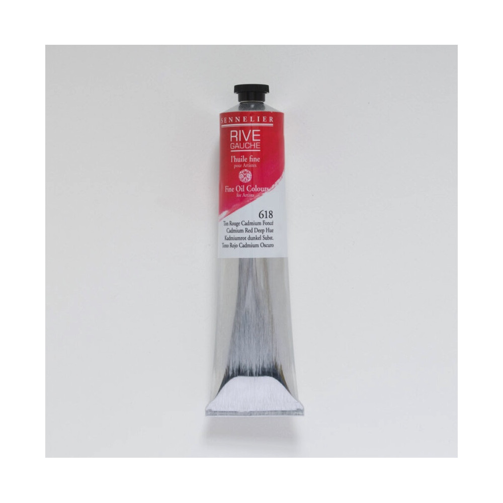 Rive Gauche fine oil paint - Sennelier - 618, Cadmium Red Deep Hue, 200 ml