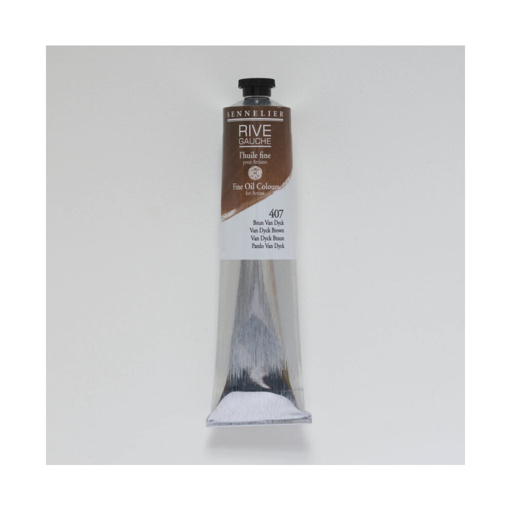 Rive Gauche fine oil paint - Sennelier - 407, Van Dyck Brown, 200 ml
