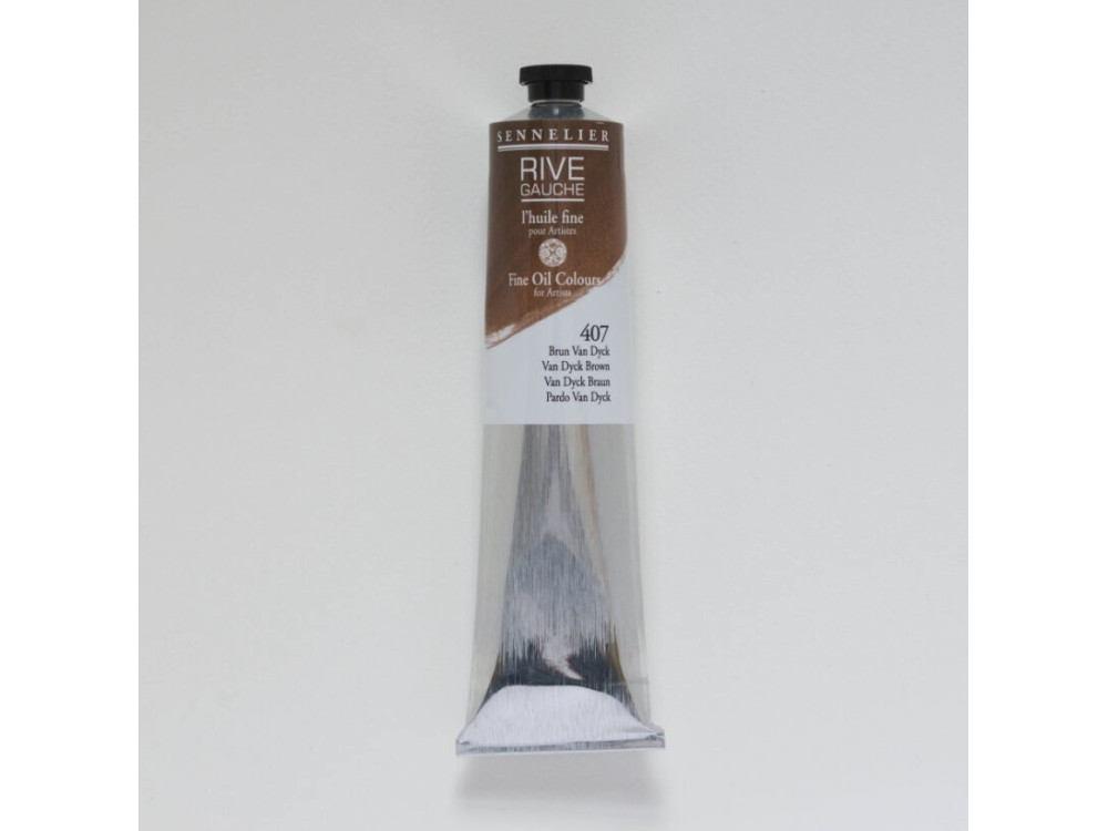 Rive Gauche fine oil paint - Sennelier - 407, Van Dyck Brown, 200 ml