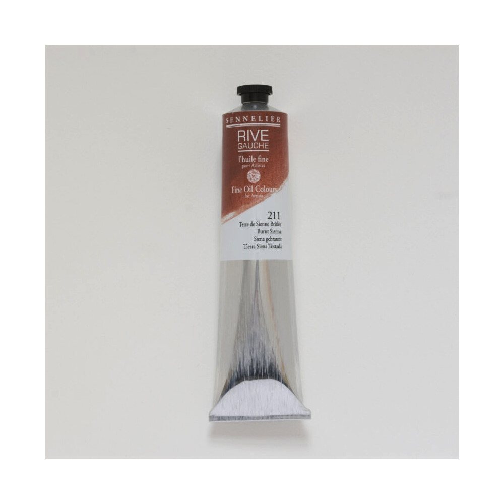 Rive Gauche fine oil paint - Sennelier - 211, Burnt Sienna, 200 ml